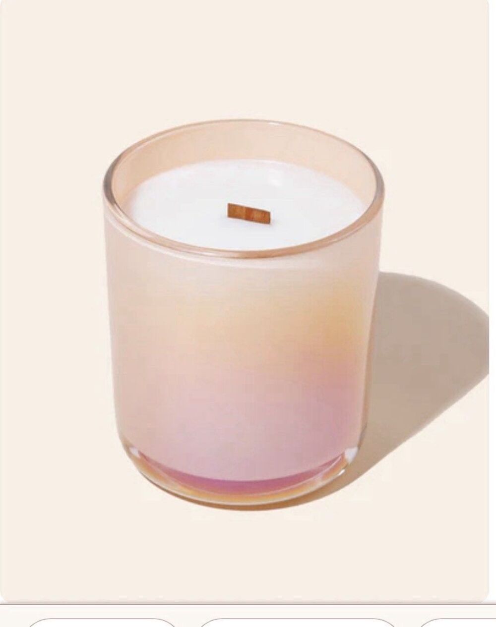 Case of 6 Makesy Aura Candle Jars, 12 oz Iridescent Ivory, New and Unused